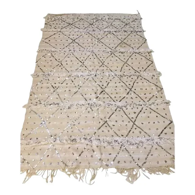 Large Vintage Original Tribal Moroccan Wedding Berber Blanket