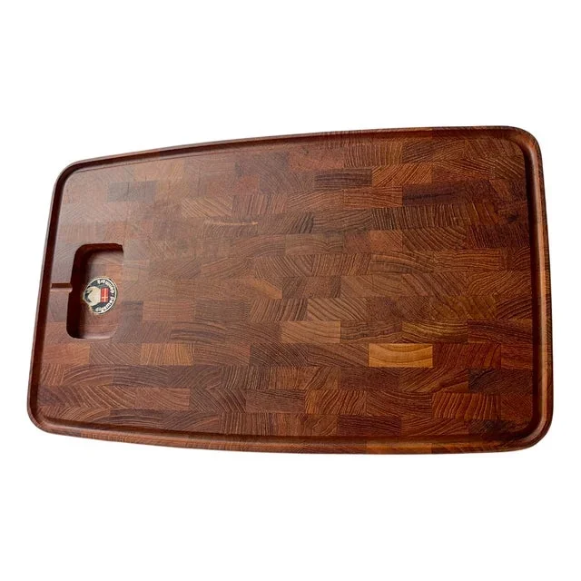 Large Vintage Teak Cutting Board from Digsmed, Denmark, 1970s