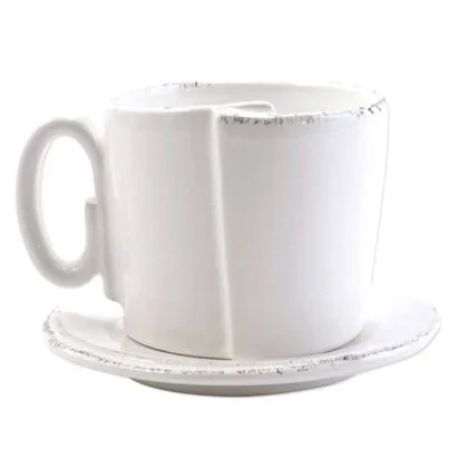 Lastra Cup & Saucer by Vietri