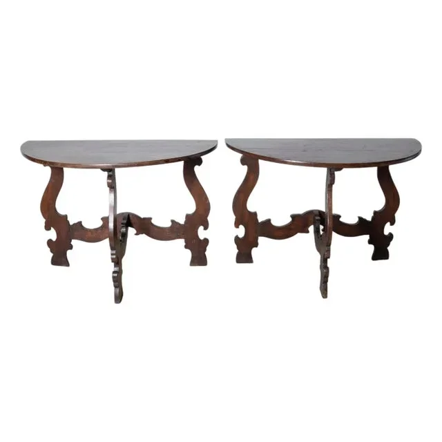 Late 17th Century Pair Of Walnut Consoles
