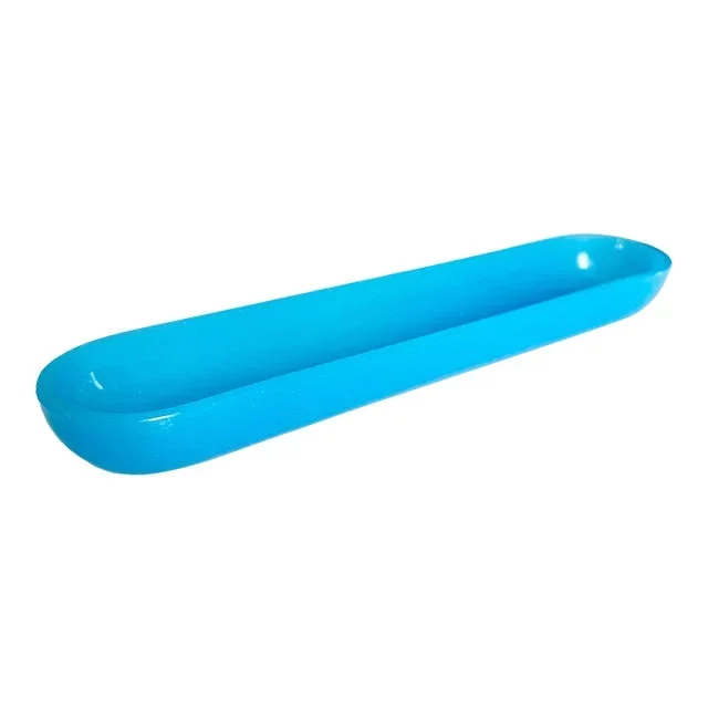 Late 19th Century Blue Opaline Oblong Pen Tray