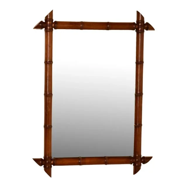 Late 19th Century Faux Bamboo Mirror From France