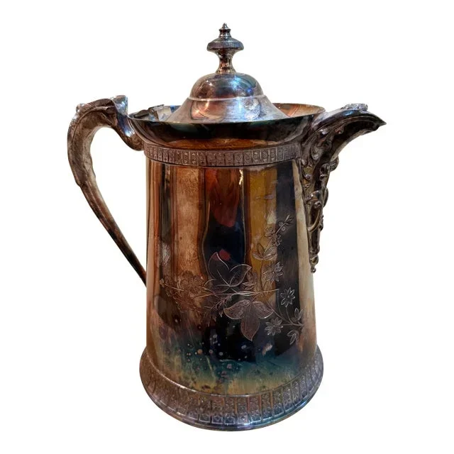 Late 19th Century Victorian Silver-Plate Insulated Water Pitcher