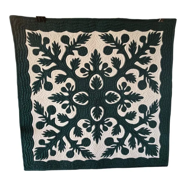 Late 20th Century Hawaiian Quilted Wall Hanging