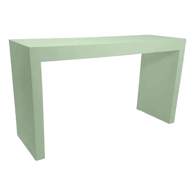 Late 20th Century Parsons Style Mint Green Console Table