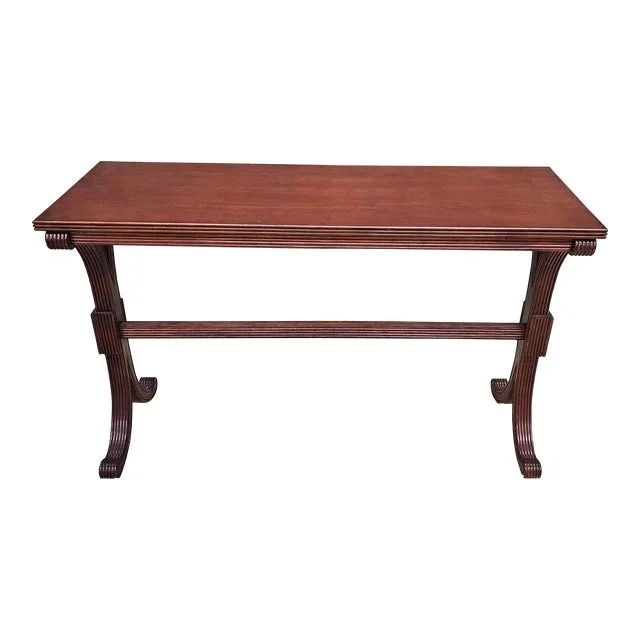 Late 20th Century Victorian Style Mahogany Console Table