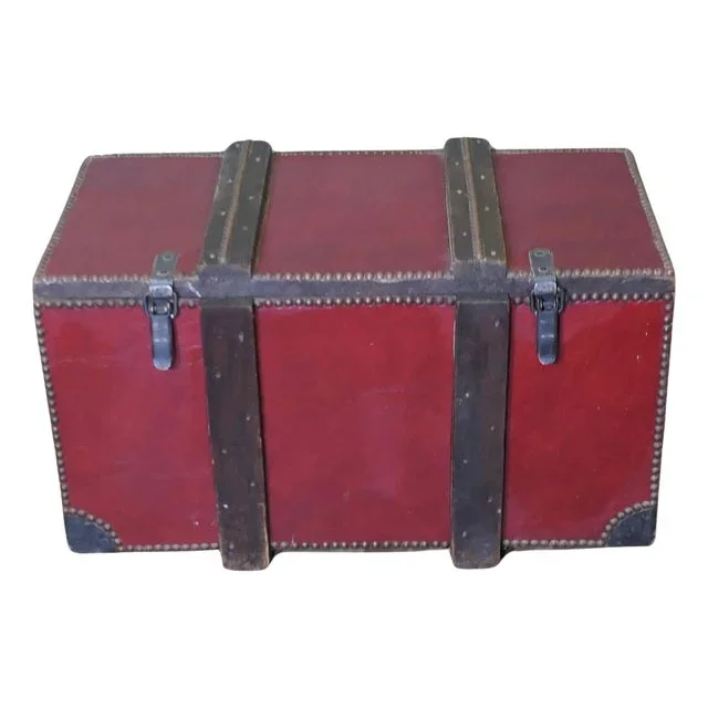 Leather Travel Trunk, 1900s