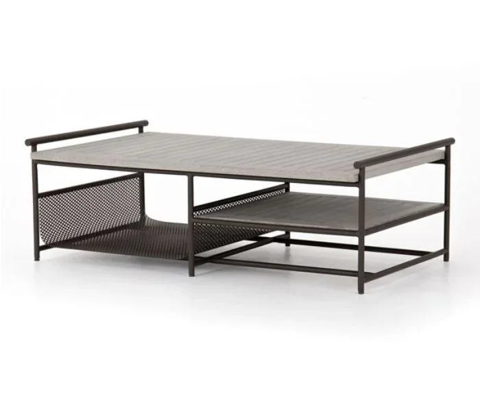 Ledger Outdoor Coffee Table-Grey