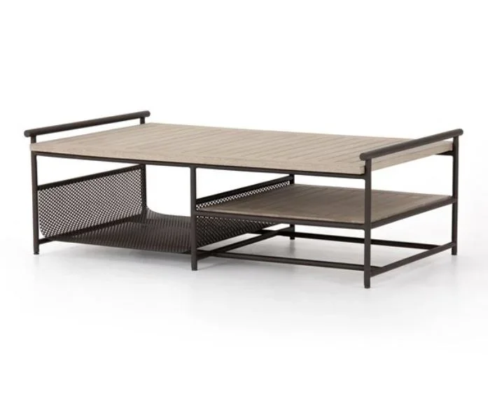 Ledger Outdoor Coffee Table-Washed Brown