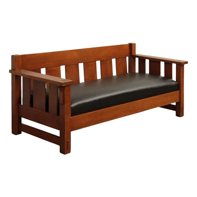 Lifetime Furniture Co. Antique Mission Oak Three Seat Settee