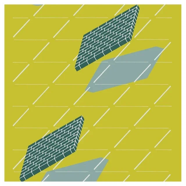 Light Apparitions Brick Wall 4 Fabric Panel by Franco Raggi for Midsummer Milan