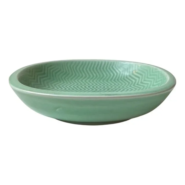 Light Green Marselis Stoneware Dish by Nils Thorsson for Aluminia, 1950s