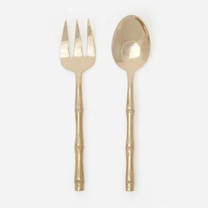 Liliana Serving Spoon & Fork by Blue Pheasant