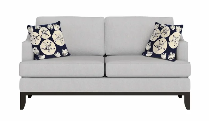 Liora Manne Frontporch 1408/33 Shell Toss Navy Hand Tufted Square 18″