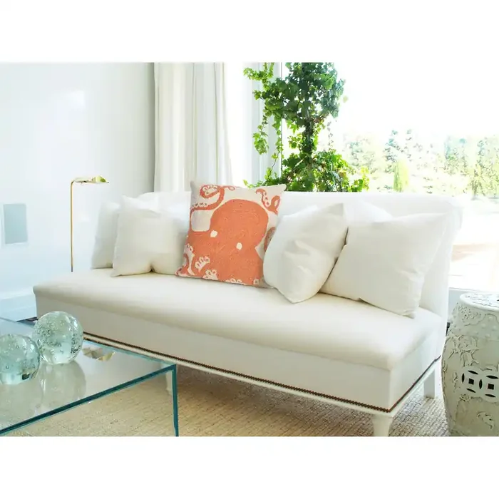 Liora Manne Frontporch 1432/17 Octopus Coral Hand Tufted Square 18″