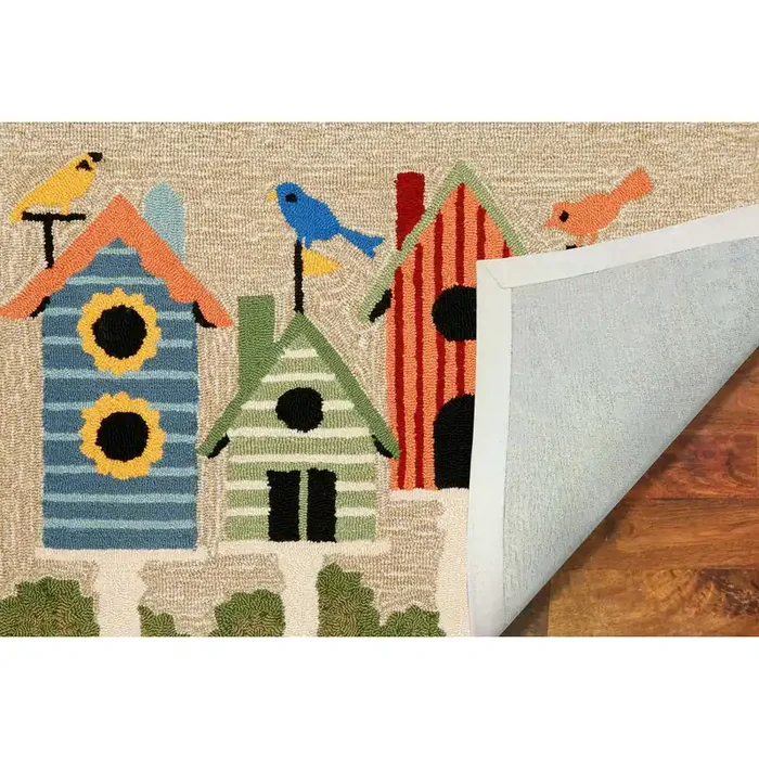 Liora Manne Frontporch 1441/44 Birdhouses Multi Hand Tufted Area Rugs