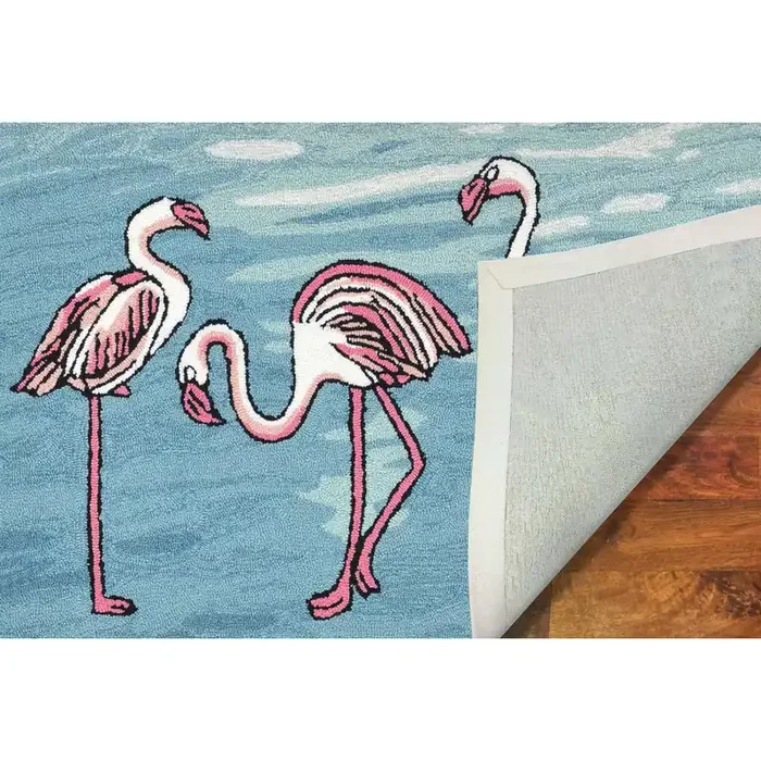 Liora Manne Frontporch 1899/03 Flamingo Water Hand Tufted Area Rugs