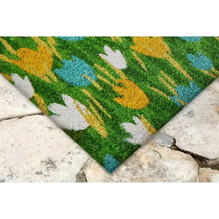 Liora Manne Natura 2091/03 Tulip Field Blue Machine Made Rectangle 18″x30″