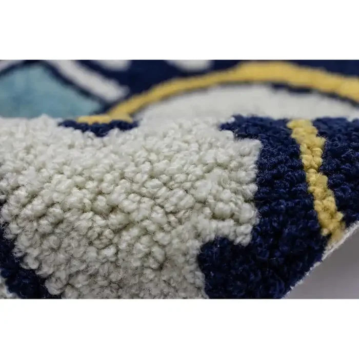 Liora Manne Ravella 2253/33 Floral Tile Navy Hand Tufted Area Rugs