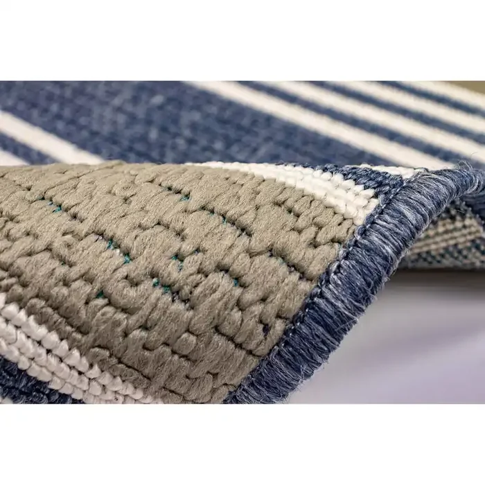 Liora Manne Riviera 7640/43 Stripe Navy Wilton Woven Area Rugs