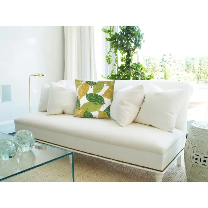 Liora Manne Visions I 4051/06 Mystic Leaf Green Handmade Pillows