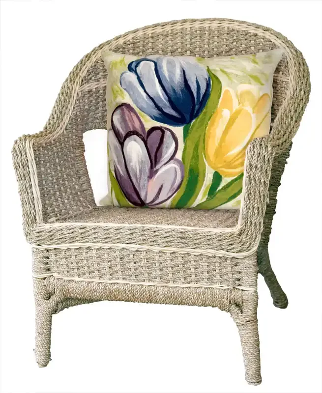 Liora Manne Visions III 3208/06 Tulips Cool Handmade Pillows
