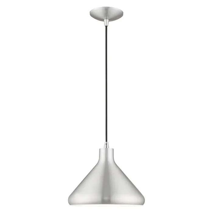 Livex Lighting 1 Lt Brushed Aluminum Mini Pendant – 41178-66
