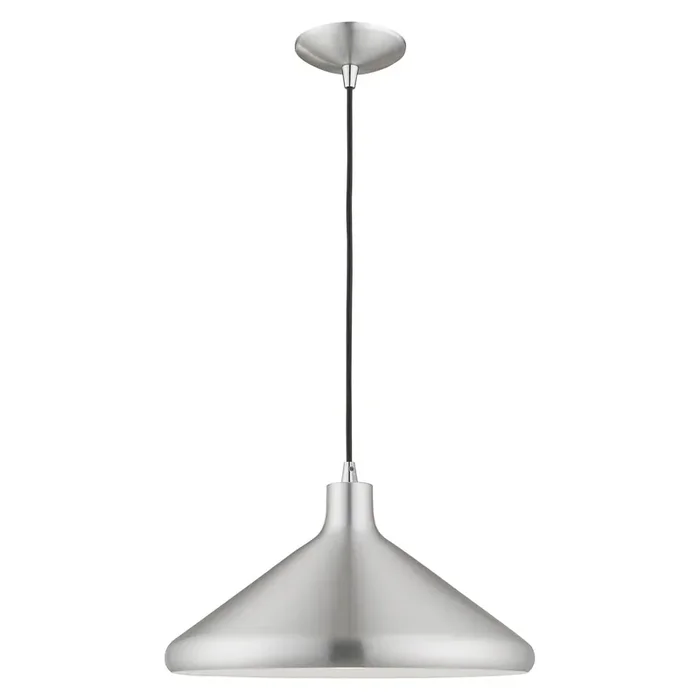Livex Lighting 1 Lt Brushed Aluminum Mini Pendant – 41179-66