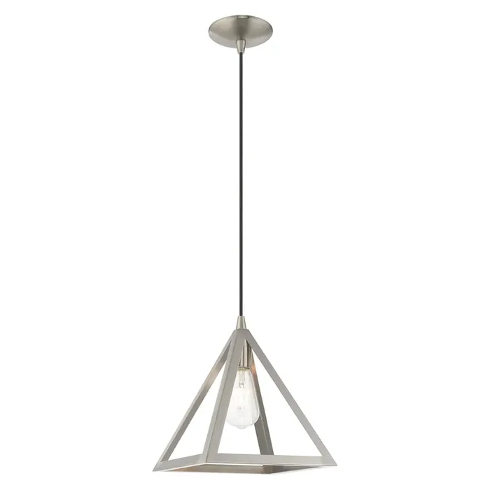Livex Lighting 1 Lt Brushed Nickel Mini Pendant – 41329-91