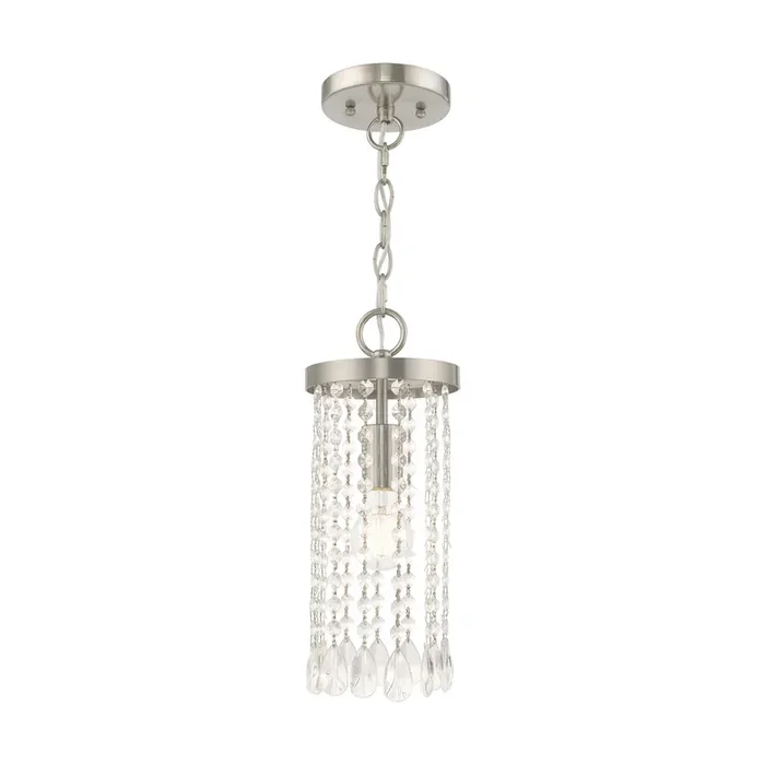 Livex Lighting 1 Lt Brushed Nickel Mini Pendant – 51062-91