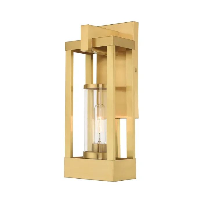 Livex Lighting 1 Lt Satin Brass Outdoor Wall Lantern – 20992-12