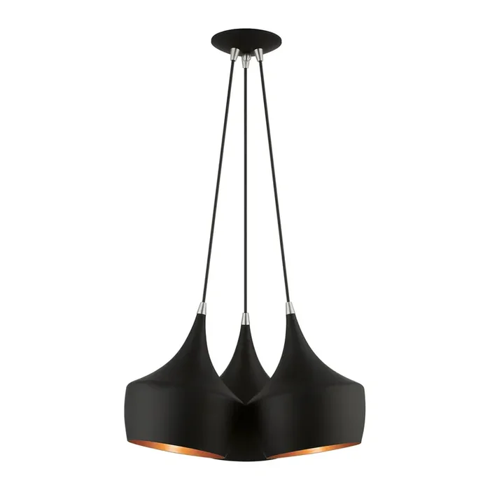 Livex Lighting 3 Light Black Cluster Pendant – 41083-04