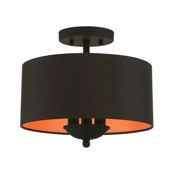 Livex Lighting 3 Light Black Semi-flush Mount – 45611-04