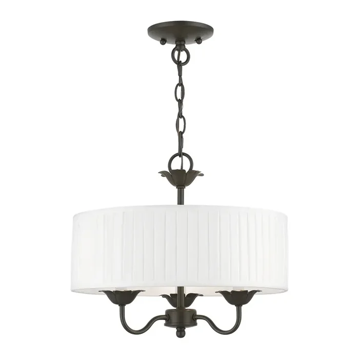 Livex Lighting 3 Light English Bronze Pendant Chandelier – 41773-92