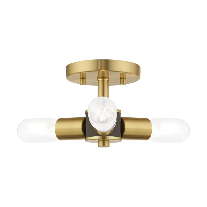 Livex Lighting 3 Lt Satin Brass Ceiling Mount – 51137-12