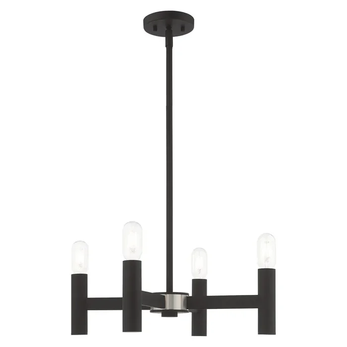 Livex Lighting 4 Lt Black Mini Chandelier – 51134-04