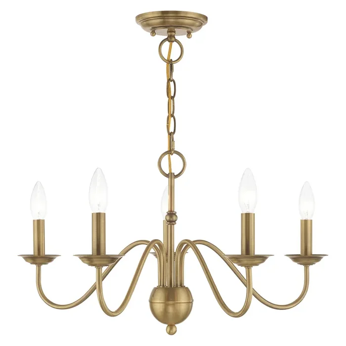 Livex Lighting 5 Lt Antique Brass Chandelier – 52165-01