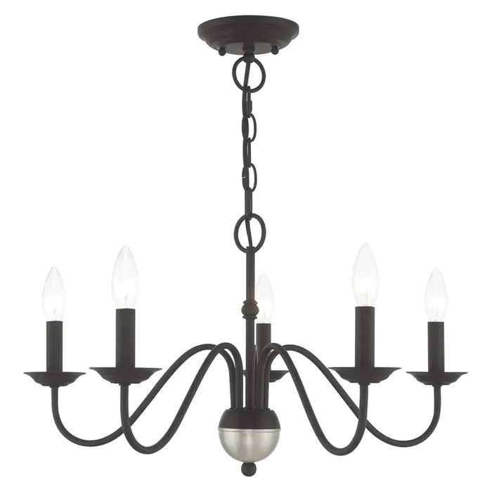 Livex Lighting 5 Lt Black Chandelier – 52165-04