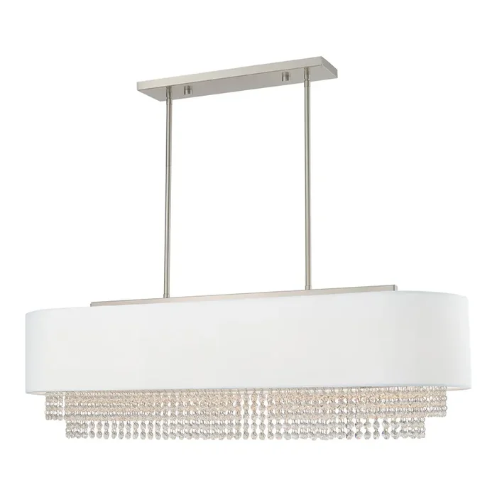 Livex Lighting 5 Lt Brushed Nickel Linear Chandelier – 51126-91