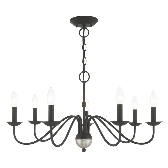 Livex Lighting 7 Lt Black Chandelier – 52167-04