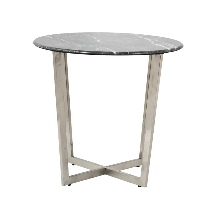 Llona 24″ Round Side Table – Black