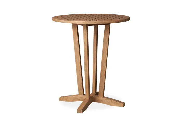 Lloyd Flanders Teak 30″ Round Bar Table