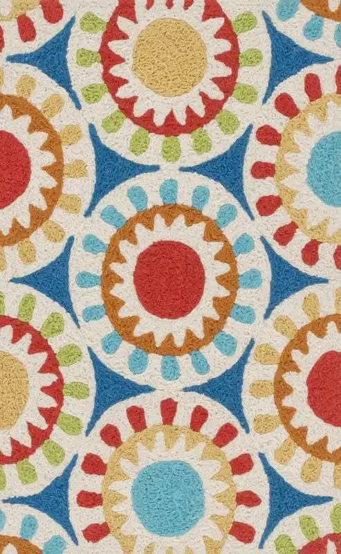 Loloi Angelou Han17 Blue / Multi Hooked Area Rugs