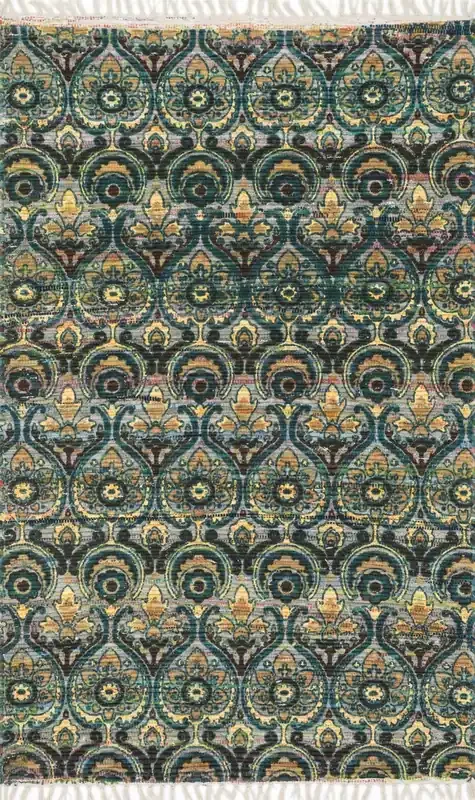 Loloi Aria Hand Woven Har01 Grey / Blue 2‘-3″ X 3‘-9″ Rectangle