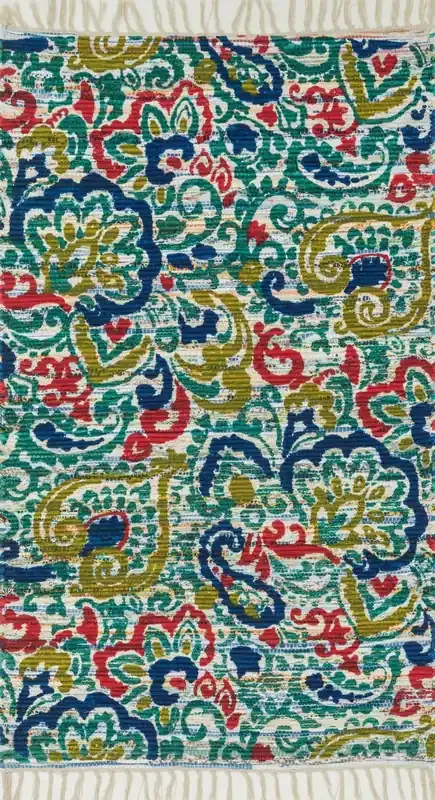 Loloi Aria Hand Woven Har16 Blue / Multi 3‘-6″ X 5‘-6″ Rectangle