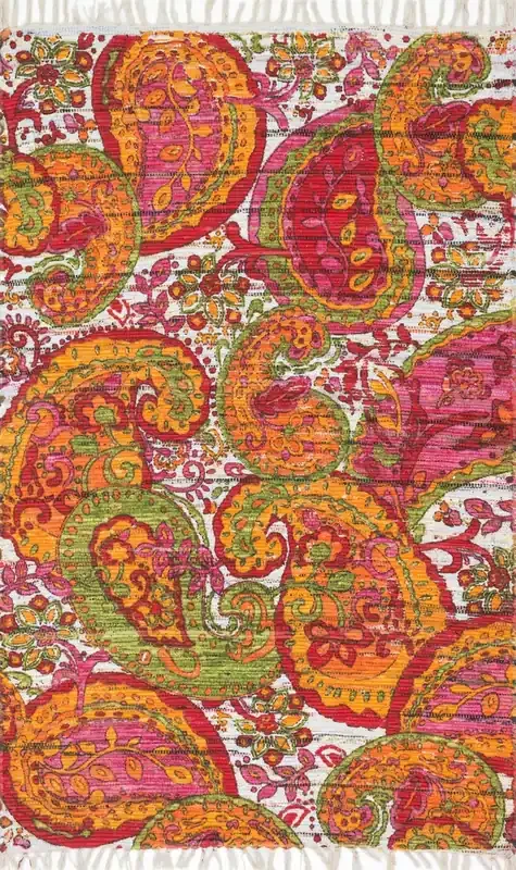Loloi Aria Har05 Green / Multi Hand Woven Area Rugs