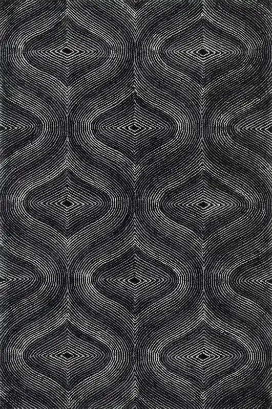 Loloi Boca Bh-04 Black / Grey Hand Woven Area Rugs