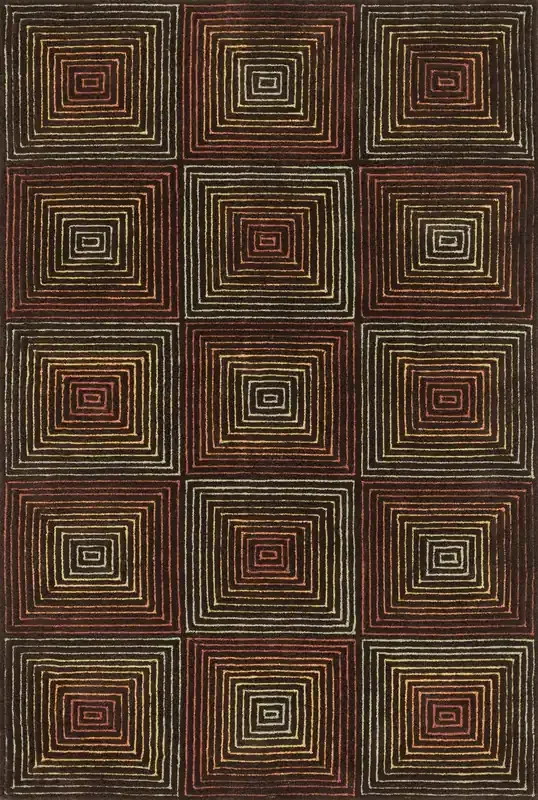 Loloi Boca Hand Woven Bh-01 Brown / Multi 5‘-0″ X 7‘-6″ Rectangle