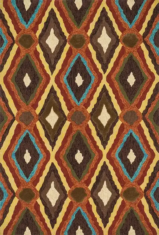 Loloi Enzo Ez-05 Brown / Multi Hooked Area Rugs