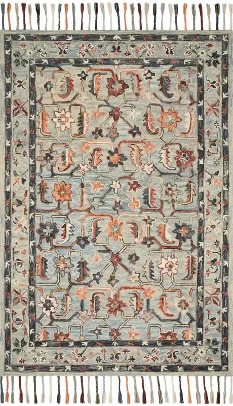 Loloi II Elka Elk-01 Sky / Multi Hooked Area Rugs